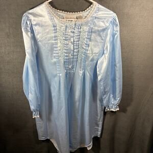 vintage women night gown medium grannycore coquette regency embroidered beaded